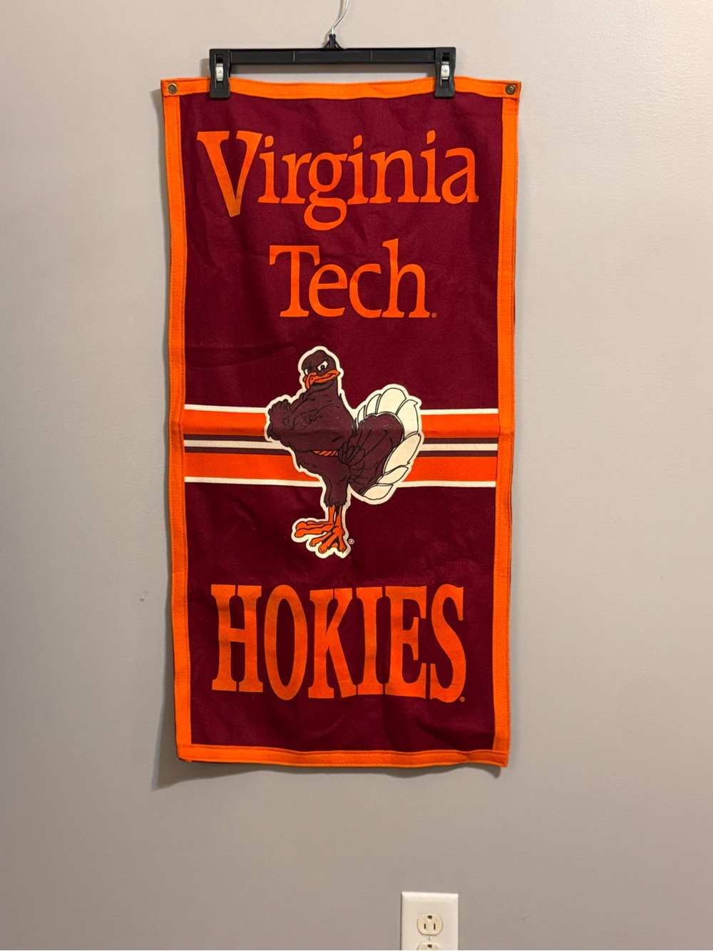 Vintage Virginia Tech Hokies Felt Banner Collegiate Pacific USA 17x35